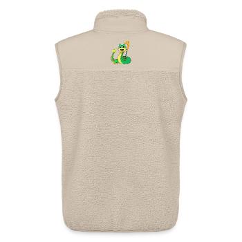 Snake Field Hockey Hockey Stick - Unisex Sherpa Gilet by Stanley/Stella - beige - Back - AI Model Male 178 light (178cm)