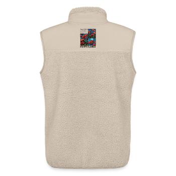 Poppy Nature Flower Botany Aesthetics Gift - Unisex Sherpa Gilet by Stanley/Stella - beige - Back - AI Model Male 178 light (178cm)