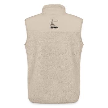 Leuchtturm Sketch Meer Urlaub Spruch - Unisex Sherpaweste von Stanley/Stella - Beige - Hinten - AI Model Male 178 light (178cm)