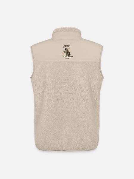 Radical Cats Club – Vintage Cat Lovers - Unisex Sherpa Gilet by Stanley/Stella - beige