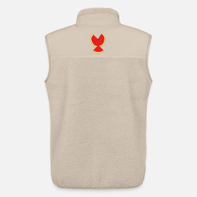 Melon Summer Refreshment Fruit Fruit - Unisex Sherpa Gilet by Stanley/Stella - beige