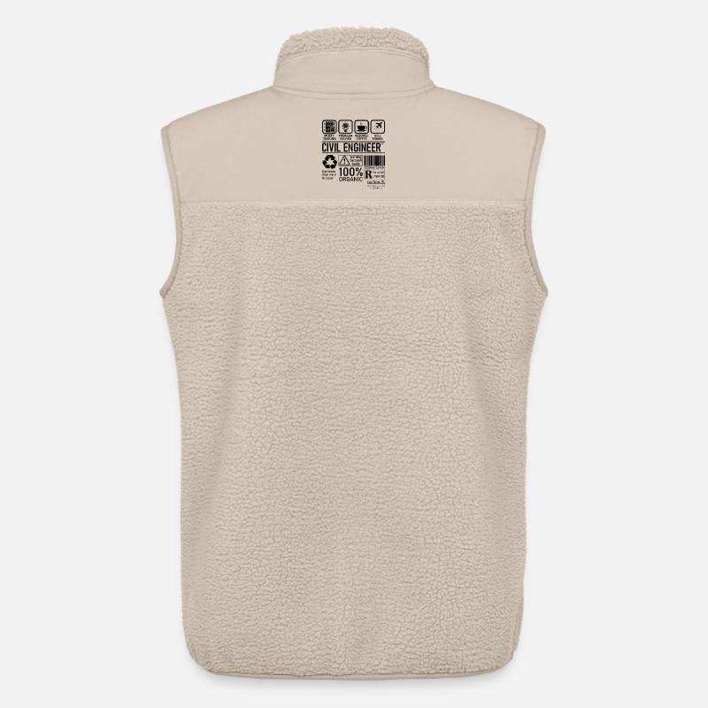 Ingénieur civil multitâche résolution de problèmes - Veste sans manches sherpa unisexe Stanley/Stella - beige