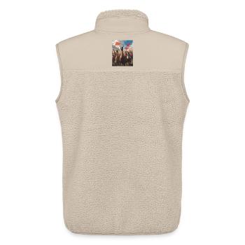Epische Lama Revolution Kunstvolles Gemälde - Unisex Sherpaweste von Stanley/Stella - Beige - Hinten - AI Model Male 178 light (178cm)