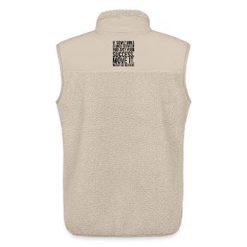 if something stands between you and your success - Unisex Sherpaweste von Stanley/Stella - Beige - Hinten - AI Model Male 178 light (178cm)