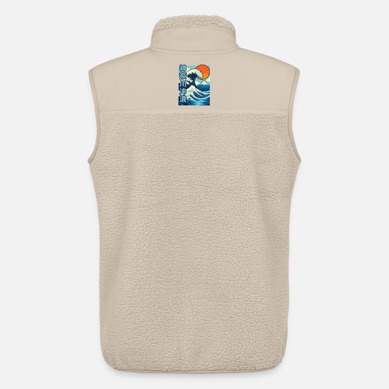 Große Welle Kanagawa Comic Stil - Unisex Sherpaweste von Stanley/Stella - Beige