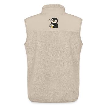 Cuddly Penguin - Unisex Sherpa Gilet by Stanley/Stella - beige - Back - AI Model Male 178 light (178cm)