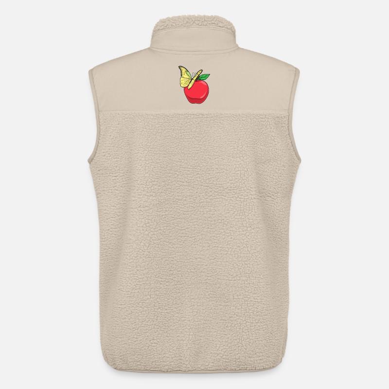 Papillon Pomme Fruit - Veste sans manches sherpa unisexe Stanley/Stella - beige