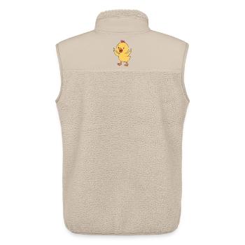 Lucky chicks - Unisex Sherpa Gilet by Stanley/Stella - beige - Back - AI Model Male 178 light (178cm)