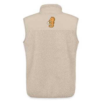 Seahorse Twink - Unisex Sherpa Gilet by Stanley/Stella - beige - Back - AI Model Male 178 light (178cm)