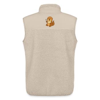 Seeotter-Snacktime - Unisex Sherpaweste von Stanley/Stella - Beige - Hinten - AI Model Male 178 light (178cm)