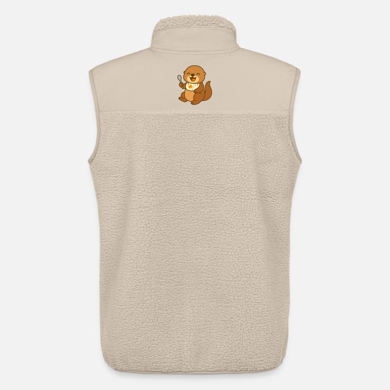 Seeotter-Snacktime - Unisex Sherpaweste von Stanley/Stella - Beige