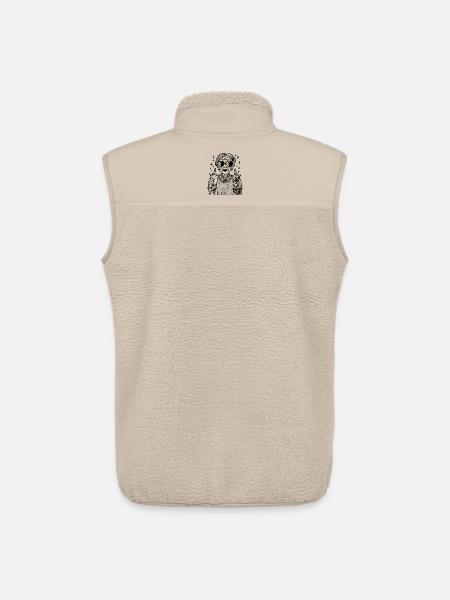 cool bedstemor – retro clipart med solbriller - Stanley/Stella unisex sherpavest - beige