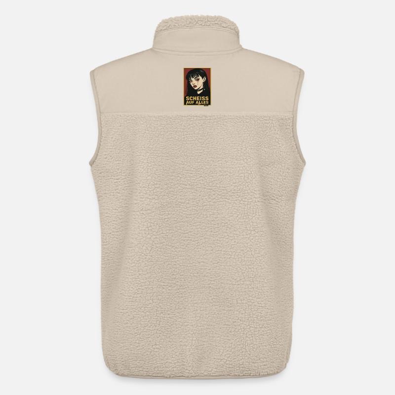 Fille gothique emo avec déclaration - Veste sans manches sherpa unisexe Stanley/Stella - beige