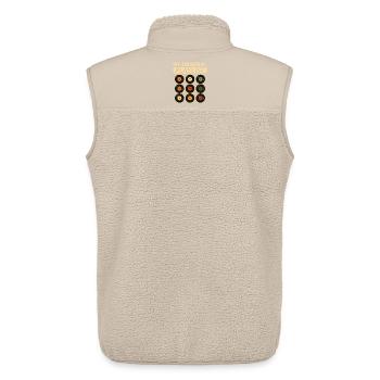 Humour Collectionneur De Vinyles - Veste sans manches sherpa unisexe Stanley/Stella - beige - Dos - AI Model Male 178 light (178cm)