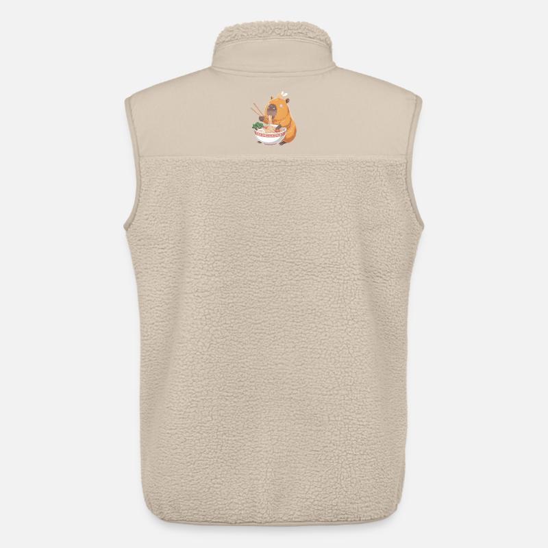 Capybara Ramen Kawaii Mit Biene - Unisex Sherpaweste von Stanley/Stella - Beige