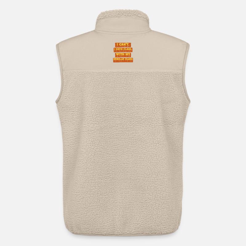 Braille Lehrer Blindenschrift Braille Class - Unisex Sherpaweste von Stanley/Stella - Beige