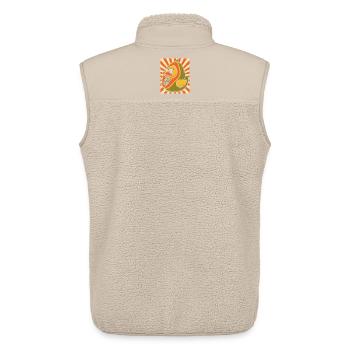 Humorvoller Papaya-Enten-Charakter - Unisex Sherpaweste von Stanley/Stella - Beige - Hinten - AI Model Male 178 light (178cm)