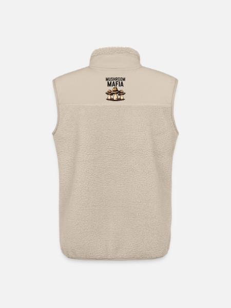 Mushroom Mafia - Funny Mushroom Saying - Unisex Sherpa Gilet by Stanley/Stella - beige