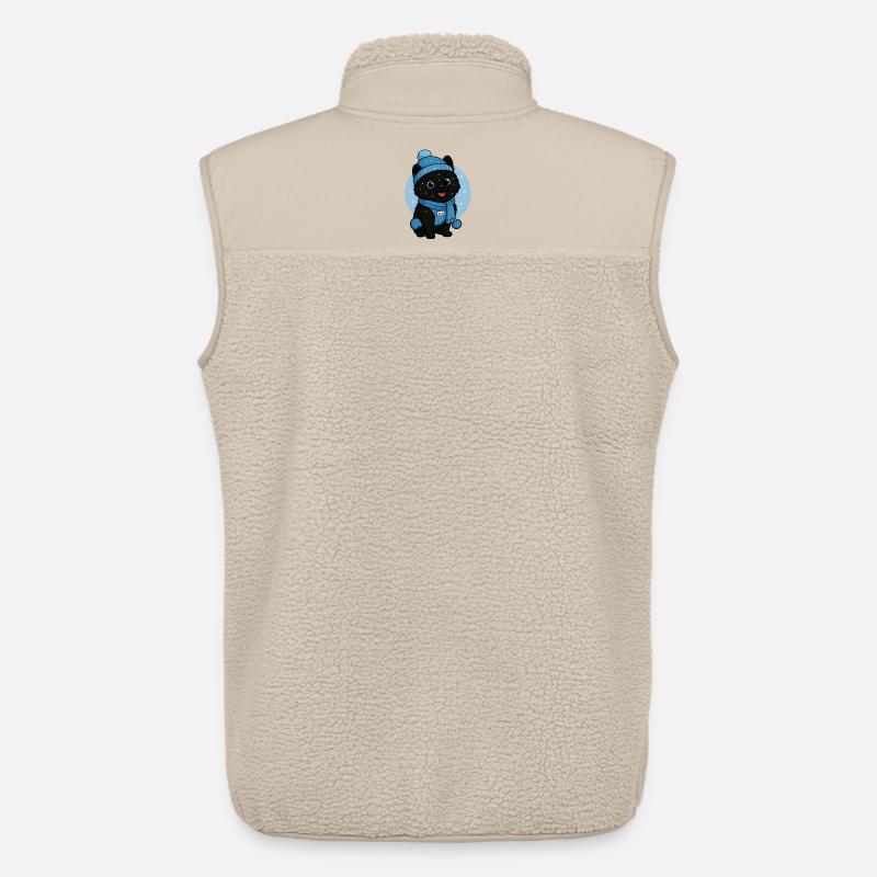 Cuddly Dog Winter Magic - Unisex Sherpa Gilet by Stanley/Stella - beige