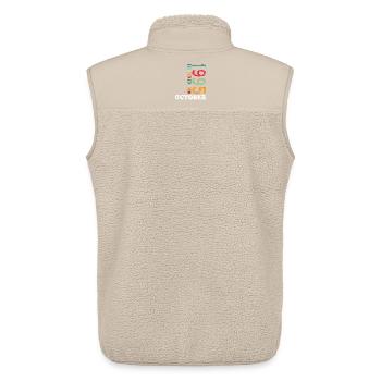 Vintage Oktober 1995 Jahrgang Retro Geburtstag - Unisex Sherpaweste von Stanley/Stella - Beige - Hinten - AI Model Male 178 light (178cm)