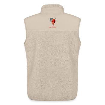 Erdbeer Halloween Berry Scary Night - Unisex Sherpaweste von Stanley/Stella - Beige - Hinten - AI Model Male 178 light (178cm)