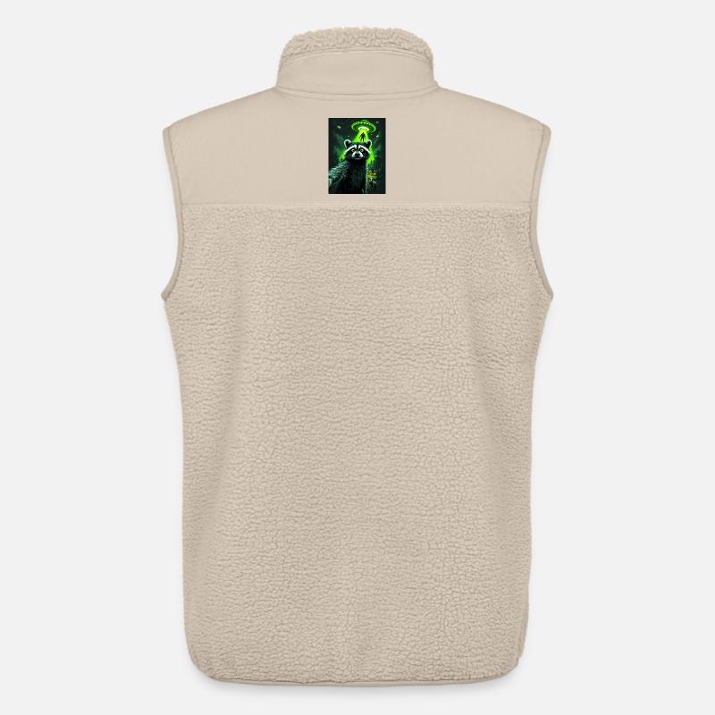 Waschbär UFO Überfall im Wald - Unisex Sherpaweste von Stanley/Stella - Beige