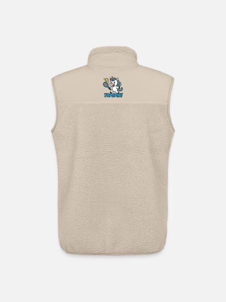 Topspin! Enhjørning Tennis Humor Kraft - Stanley/Stella unisex sherpavest - beige