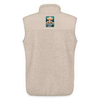 Werdender Opa loading zukünftiger Großvater - Unisex Sherpaweste von Stanley/Stella - Beige - Hinten - AI Model Male 178 light (178cm)