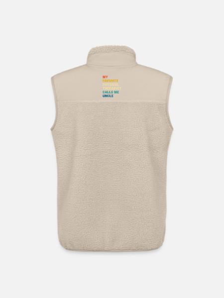 Mon physiothérapeute préféré m’appelle mon oncle - Veste sans manches sherpa unisexe Stanley/Stella - beige