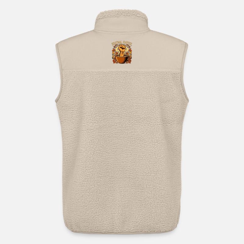 Erstmal Kaffee Faust Statement - Unisex Sherpaweste von Stanley/Stella - Beige