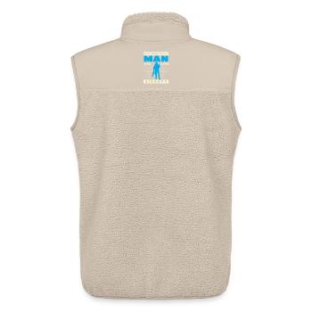 Man Loves Airsoft – Powerful Silhouette - Unisex Sherpa Gilet by Stanley/Stella - beige - Back - AI Model Male 178 light (178cm)