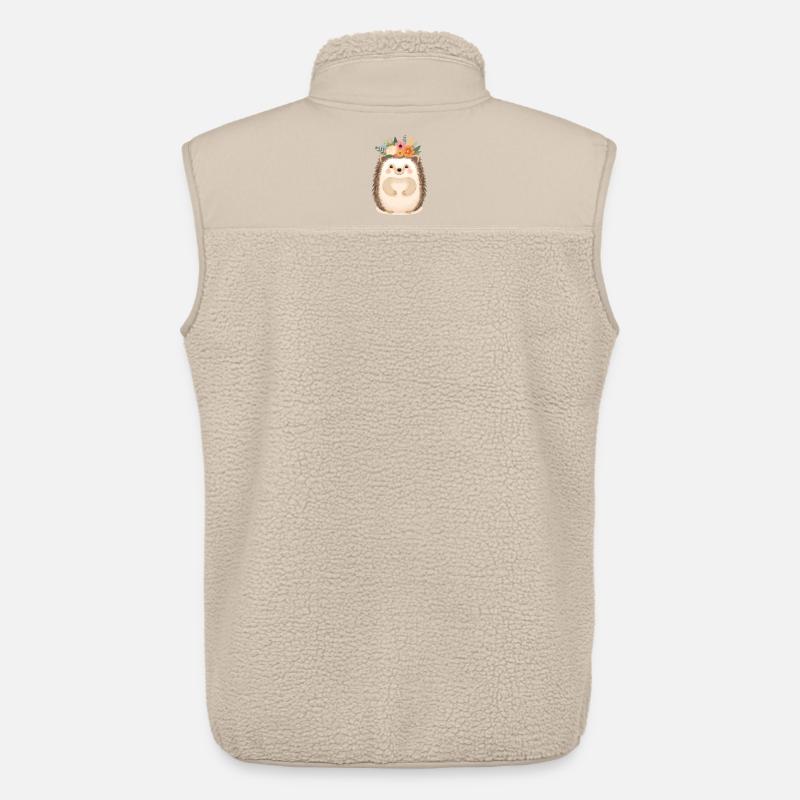 Blumenkranz-Igel: süßer Waldfreund - Unisex Sherpaweste von Stanley/Stella - Beige