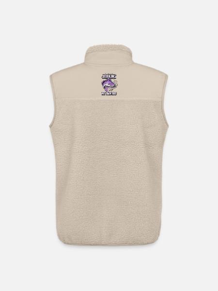 Always Jerking My Rod Funny Fishing - Unisex Sherpa Gilet by Stanley/Stella - beige