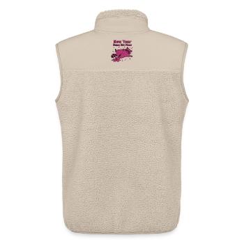 Célébration du Nouvel An Même Désordre 2025 - Veste sans manches sherpa unisexe Stanley/Stella - beige - Dos - AI Model Male 178 light (178cm)