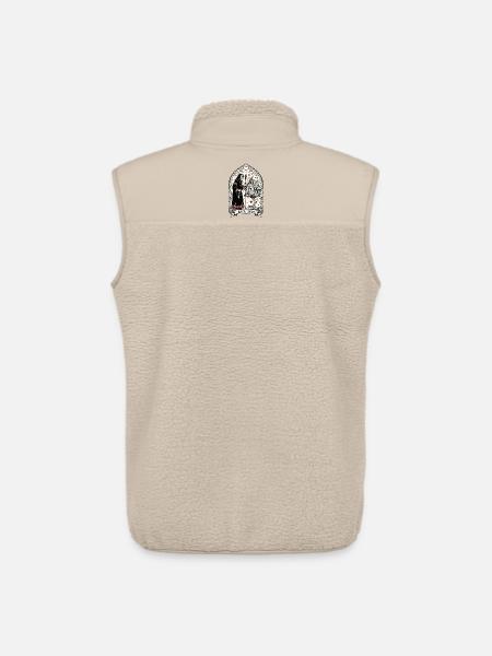 Baba Yaga Art populaire slave sombre - Veste sans manches sherpa unisexe Stanley/Stella - beige