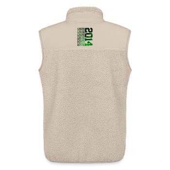 LIMITED EDITION 2014 12 YEARS 12TH BIRTHDAY - Unisex Sherpa Gilet by Stanley/Stella - beige - Back - AI Model Male 178 light (178cm)