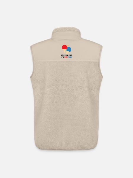 I can't I have ping-pong gift - Unisex Sherpa Gilet by Stanley/Stella - beige