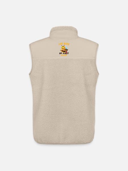 100 Days of first grade 100th of school - Unisex Sherpa Gilet by Stanley/Stella - beige