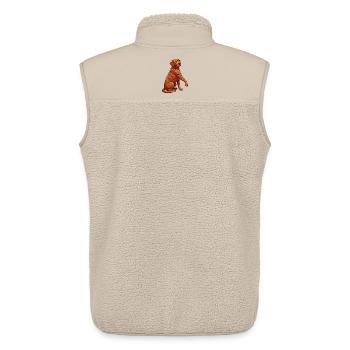 I Love Mom – Muskulöser Foxred Labrador Design - Unisex Sherpaweste von Stanley/Stella - Beige - Hinten - AI Model Male 178 light (178cm)