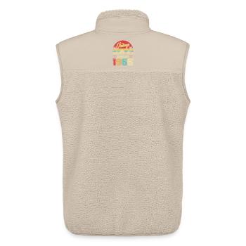 January 1966 Vintage Retro Birthday Gift - Unisex Sherpa Gilet by Stanley/Stella - beige - Back - AI Model Male 178 light (178cm)