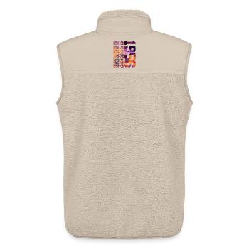 70TH BIRTHDAY LIMITED EDITION 1956 - Unisex Sherpa Gilet by Stanley/Stella - beige - Back - AI Model Male 178 light (178cm)