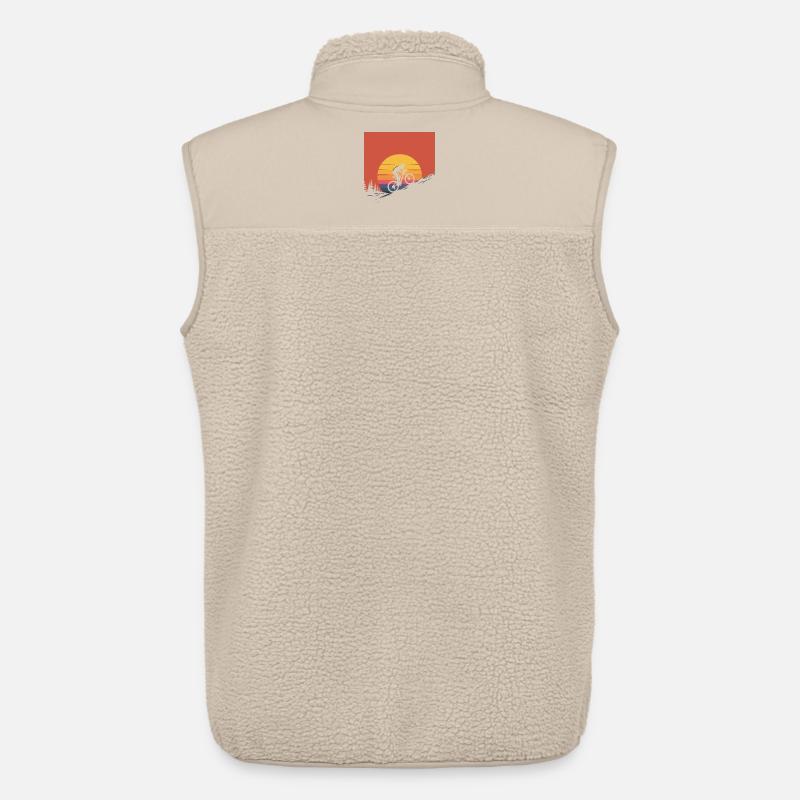 Mountainbiker Sunset Silhouette - Unisex Sherpaweste von Stanley/Stella - Beige