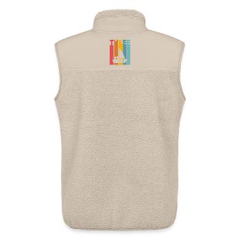 3rd Birthday Sailing Ship - Unisex Sherpa Gilet by Stanley/Stella - beige - Back - AI Model Male 178 light (178cm)