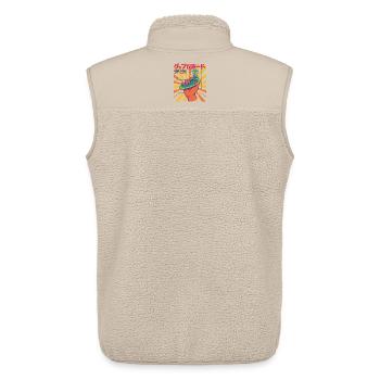 Disc Golf Grip It And Rip It Flying Disc Fun - Unisex Sherpa Gilet by Stanley/Stella - beige - Back - AI Model Male 178 light (178cm)