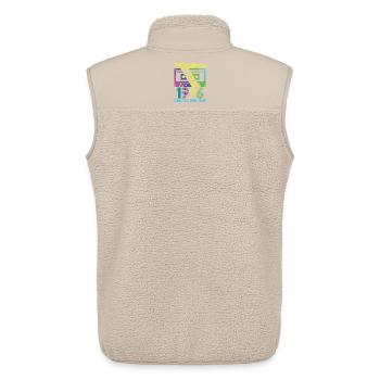 Original 1996 Cassette 30th Anniversary 30 Year Tee - Unisex Sherpa Gilet by Stanley/Stella - beige - Back - AI Model Male 178 light (178cm)