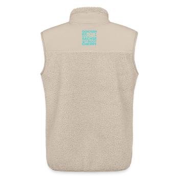 Une botte saxonne de genre renverse la blague sur le dialecte - Veste sans manches sherpa unisexe Stanley/Stella - beige - Dos - AI Model Male 178 light (178cm)