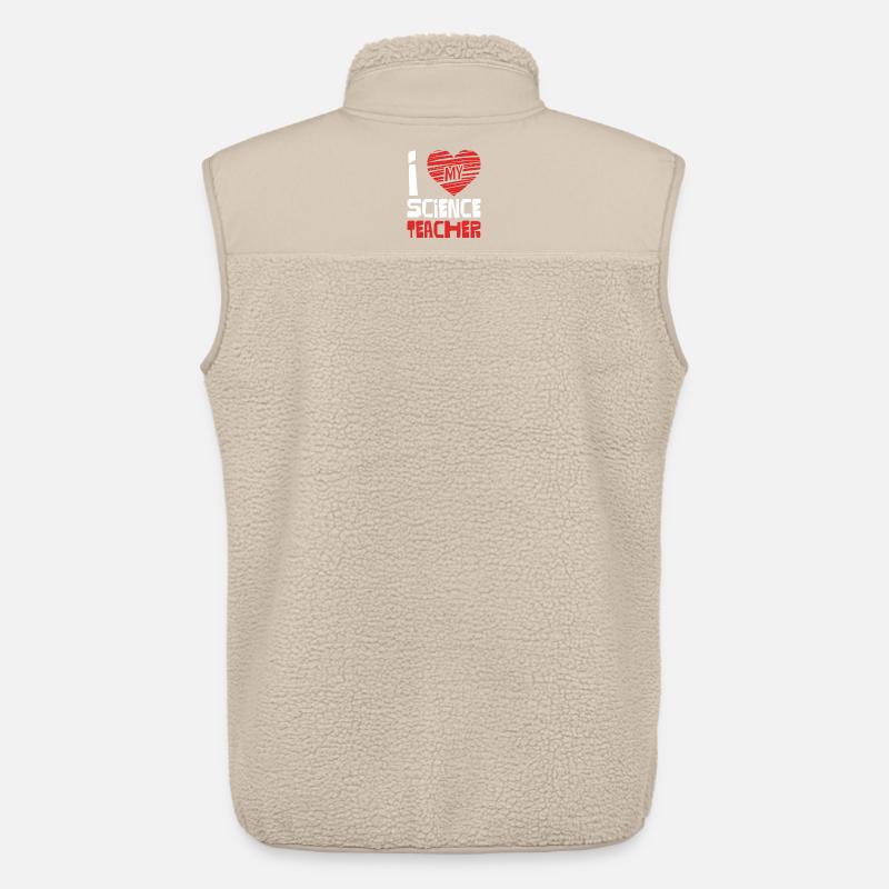 J’adore le professeur de sciences - Veste sans manches sherpa unisexe Stanley/Stella - beige
