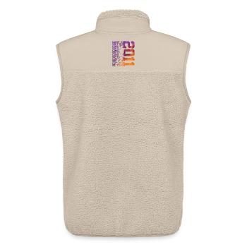 LIMITED EDITION 2011 BASKETBALL 15TH BIRTHDAY - Unisex Sherpa Gilet by Stanley/Stella - beige - Back - AI Model Male 178 light (178cm)
