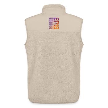 10E ANNIVERSAIRE DU BASKETBALL EN ÉDITION LIMITÉE 2016 - Veste sans manches sherpa unisexe Stanley/Stella - beige - Dos - AI Model Male 178 light (178cm)