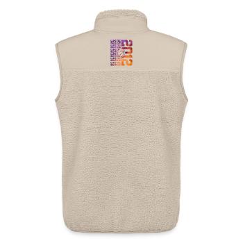 ÉDITION LIMITÉE 2012 BASKETBALL 14E ANNIVERSAIRE - Veste sans manches sherpa unisexe Stanley/Stella - beige - Dos - AI Model Male 178 light (178cm)